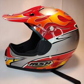 9328084-m Msr Rage Motorcycle Helmet Adult Size Xl Pre Owned