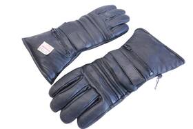 11305 Mustang Black Leather Medium Riding Gloves Nos
