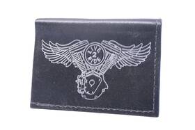 Im007-12 Mustang Engine Inch Live 2 Ride Leather Wallet Nos