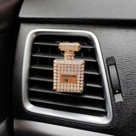 N C 667502862354 Inlay Water Drill No5 Perfume Bottle Car Air Freshener Interior Gold