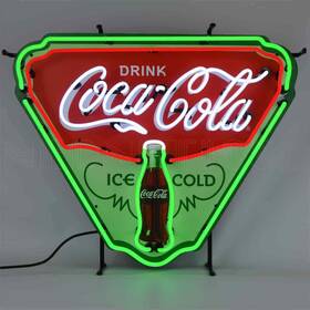 5ccice Neonetics Coca-cola Ice Cold Shield Neon Sign 24 Width X 29 Height 4 De