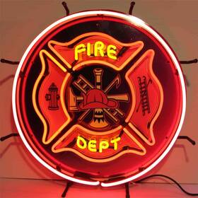 5fired Neonetics Fire Department Neon Sign 24 Width X Height 4 Depth