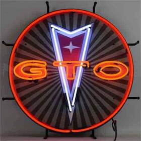 5gtobk Neonetics Pontiac Neon Sign With Backing 24 Inch Width X Height