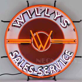 5jeepw Neonetics Jeep Willys Sales Service Neon Sign 24 Width X Height 4 De