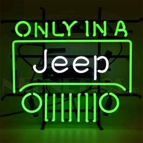 5jeepx Neonetics Only In A Jeep Neon Sign 22 Width X 21 Height 4 Depth