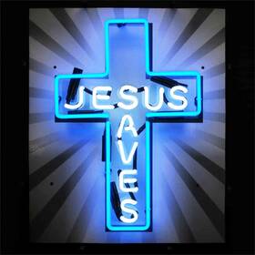 5jsaves Neonetics Jesus Saves Neon Sign 20 Width X 24 Height 4 Depth