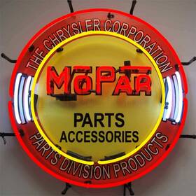 5mprcr Neonetics Mopar Circle With Backing Neon Sign 24 Width X Height 4 De