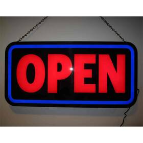 5openb Neonetics Open Bold Rectangle Led Sign 24 Width X 12 Height 1 Depth