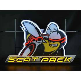 5scatb Neonetics Dodge Scat Pack Neon Sign With Backing 30 Width X 19 Height 4