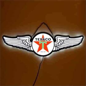 7ledtx Neonetics Backlit Slim Line Led Sign Texaco Wings Logo 31 Inch Width 8