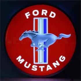7mstng Neonetics Backlit Led Lighted Round Sign Ford Mustang 15 Diameter 4 Depth