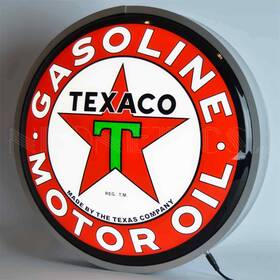 7txoil Neonetics Backlit Led Lighted Round Sign Texaco Motor Oil 15 Diameter 4 D