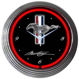 8mustang Neonetics Ford Mustang Red Neon Clock 15 Width X Height 3 Depth