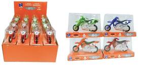 00417 New Ray Toys Pull-back Mini Bikes - 24pc