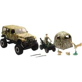 76556 New Ray Toys Jeep Wrangler 1 18 Scale Duck Hunting Play Set