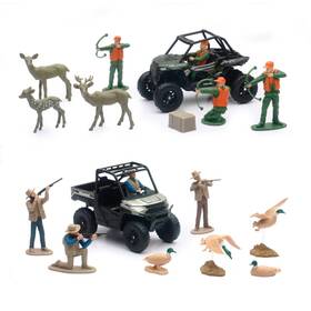 Ss-76085 New Ray Toys Wildlife Hunter With Polaris Rzr/polaris Scale Model