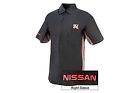 Nis03001106 Nissan Driving Shirt Black Charcoal