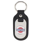 Nis18001600 Nissan Datsun Leather Stainless Steel Key Chain Fob Oem New