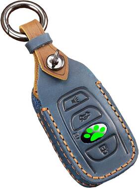 Oup-002a Ontto For Subaru Key Fob Cover Leather Case Full Protection Blue