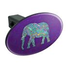 Oth.qqbcrjbst.z002266 M Unbranded Mosaic Elephant Oval Tow Trailer Hitch Cover Plug Insert