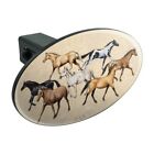 Oth.qqjqlbsjq.z001064 M Unbranded Horses Of Different Colors Oval Tow Trailer Hitch Cover