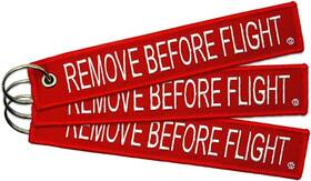 Oz-usa 786362433570 Apex Imports 3x Remove Before Flight Red/white Key Chain 5.5 Inch X 1 Red