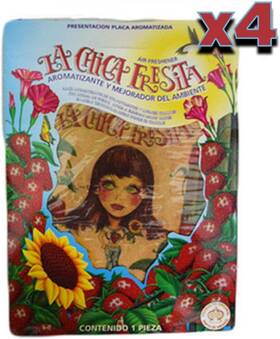 Parts Direct 602401852235 Cf-4 Original La Chica Fresita Automotive Air Freshener Strawberry 4 Red