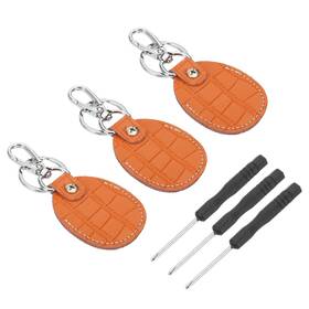 Pta250629tt000474jp Patikil Leather Key Fob 3 Pcs Genuine 47 X Mm / 1.85 0.12 Orange
