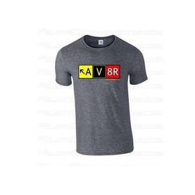 Av8r Pilot Expressions 730860140959 Mens Taxiway Sign T-shirt Xx-large