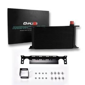 Ult-1028-1088 Pit66 Fit For Universal 19 Row 10an Aluminum Engine Transmission Oil Cooler Black