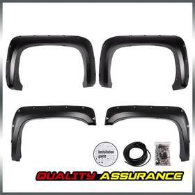 Ult25102844 Pit66 Fender Flares Pocket Rivet Style Fit For 2007-2013 Silverado 1500 2500hd/3500hd