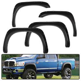 Ult25102972 Pit66 Fit For 02-08 Ram 1500 03-09 2500 3500 Pocket Bolt Rivet Fender Flares 4pcs