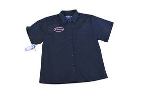 286007909 Polaris New Oem Black Retro Pink Oval Mechanics Button-up Size Xl Nos