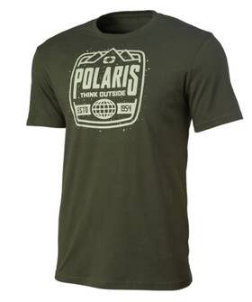 286156402 Polaris Mens Stamp Tee Olive Green Small Powersports T-shirt