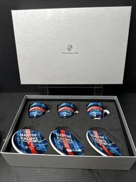 Wap.050.250.16 Porsche Design - Espresso Set In Box Martini Racing