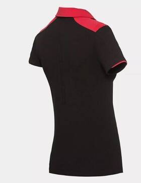 Wap12600l0nfms Porsche Motorsport Fanwear Ladies Womans Polo Shirt Size Eu Large Red And Black