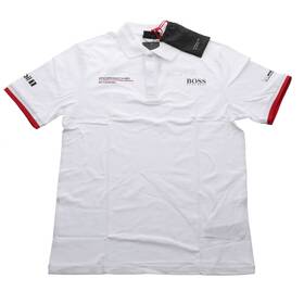 Wap-430-00m-0l-0ms Porsche Genuine Hugo Boss Motorsport Polo White Shirt