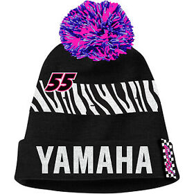 Np21a-h1871 Powertex Licensed Yamaha Motosport Pom Beanie Black