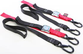 29621-s Powertye 1 1/2 Inch Cam-buckle With Safety Latch Hook And Soft-tye Black/red #29621-s