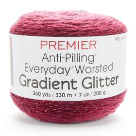 5a003clp-1h8x9 Premier Yarns 840166860151 Everyday Worsted Gradient Glitter Yarn-sangria Tones -