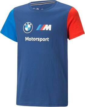 53831504 Puma Kidsft Bmw M Motorsports Kids Essentials Logo Tee Medium Pro Blue-m Color