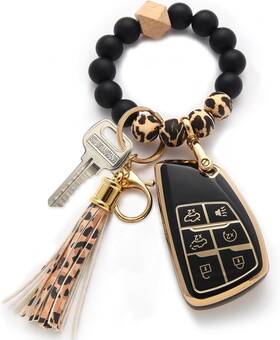 Qfungye 707091256988 For Chevy Key Fob Cover With Keycha Inch Tpu Keyshell 6-buttons Black-6 Buttons