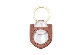 Quarter Keeper 688295563839 New Improved Design. Genuine Leather Keychain For Grocery Small Brown