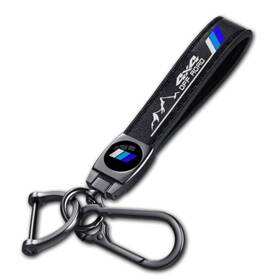 Qzxiaogu 619704039171 Genuine Leather Car Keychain Keyring For Toyota Tacoma Medium C