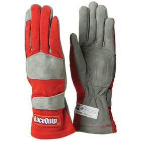 351016 Racequip 351 Series 1 Layer Nomex Race Gloves Sfi 3.3/ Certified Red X-large