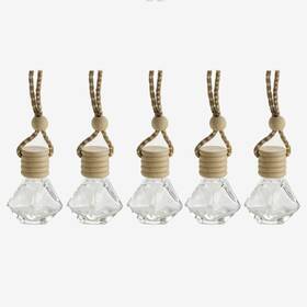 Rimandy 736530816179 Car Air Freshener Perfume Bottles 10 Packs Empty Hanging Diffuser Diamond