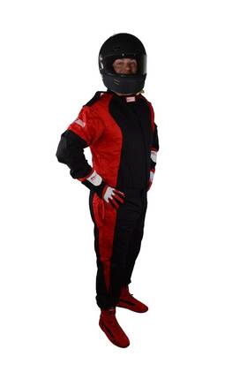 Rjs 743047106471 Elite Series Driving One Piece Suits Red And Black Sfi 3.2a/1