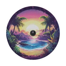Mchz2369 Roadguard Covers Paradise At Sunset Spare Tire Cover With Backup Camera Hole Option