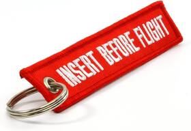 Ibf1293 Rotary13b1 Insert Before Flight Keychain - Red 1inch X 5inches