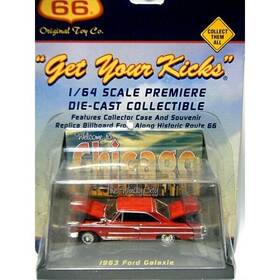 Ft63 Route 66 By Ertl 072000780572 1963 Ford Galaxie 500 Xl 427 In Orig Pkg With Display Mint Brand New